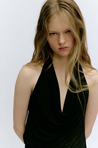 H&M Asymmetric halterneck top