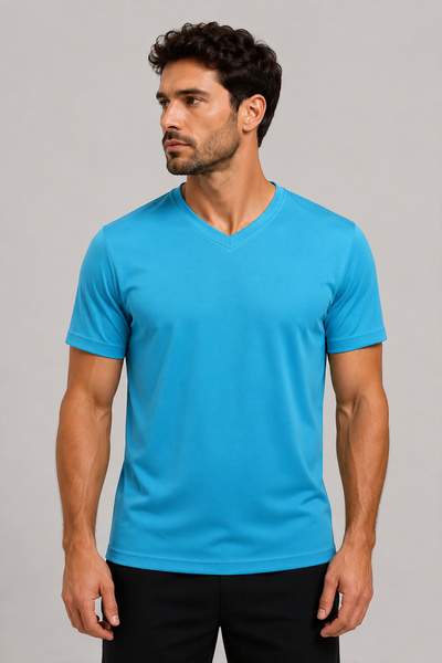 Beyome Unisex V-Neck Oversize T-Shirt Women's Men's Relaxed Fit Short Sleeve ...