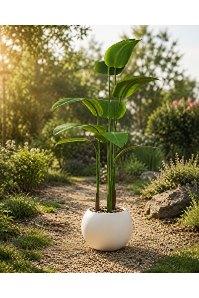 Generic Brand Artificial Banana Tree with White Pot 240CM - نبات شجرة الموز ا...