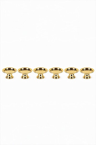 Bayev Set of 6 Gold Plated Decorative Coffee Side Serving Bowls, Sugar Bowls, Turkish Delight Bowls