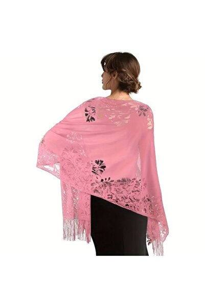 STARSTAR Elegant bridal shawl burgundy women's evening shoulder cover.