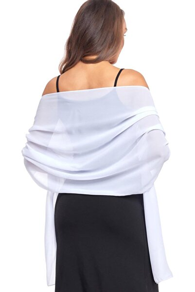 STARSTAR Women's scarf dark blue 175x70cm soft silky chiffon gift.