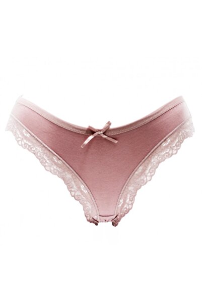 HUNEX UNDERWEAR Γυναικεία Σλιπ με Δαντέλα Ροζ Απόχρωσης 5710SM, Μέγεθος XL