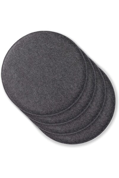 OtherMax Set 4 Perne Rotunde din Pâslă pentru Scaun, Antiderapante, Gri Închi...