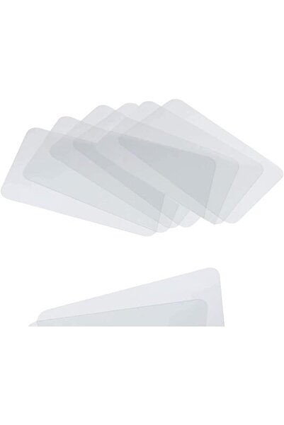 Morvena Picks Set de 6 Suporturi de masă și raft din vinil transparent, 43 x ...