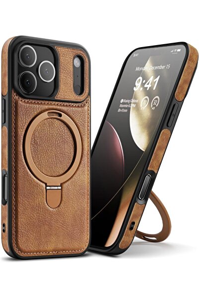 Generic URBAN Magnetic for iPhone 17 Pro Max Leather Case,Invisible Stand [Co...