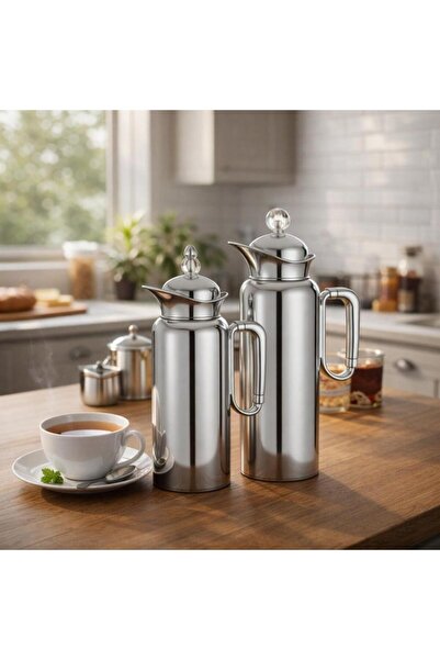 laverahome Trams Tea & Coffee Set - Stainless Steel - 2 Pieces - Airtight Lid |