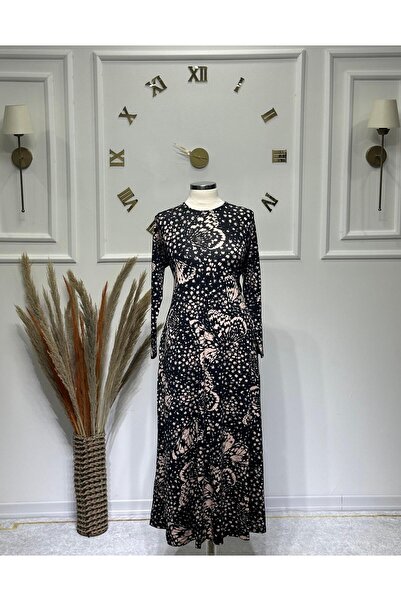 ModaMinar Women's New Season Butterfly Patterned Dress
