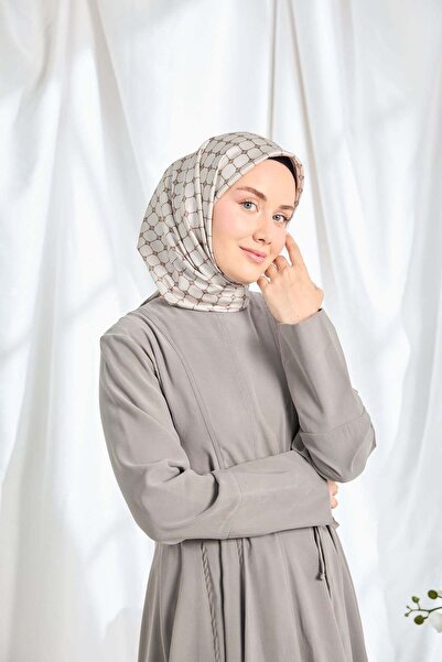 Silk Home Twill Silk Scarf Monogram Cream