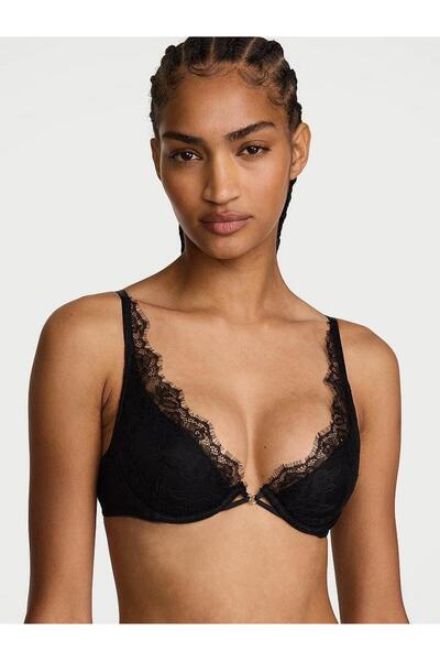 Victoria's Secret Gül Dantelli Hafif Dolgulu Dekolteli Sütyen