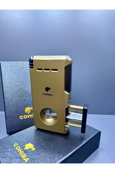 COHİBA 2 Torch Pürmüz Alevli Çok Fonksiyonlu Tank Model Profesyonel Çelik Çakmak