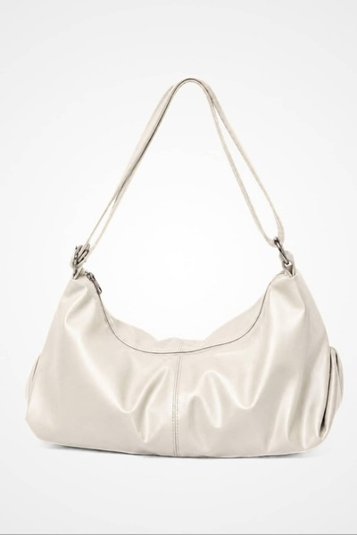 Yuka Atelier Smooth Cream Large Size Casual Women's Shoulder Bag - Crossbody ...