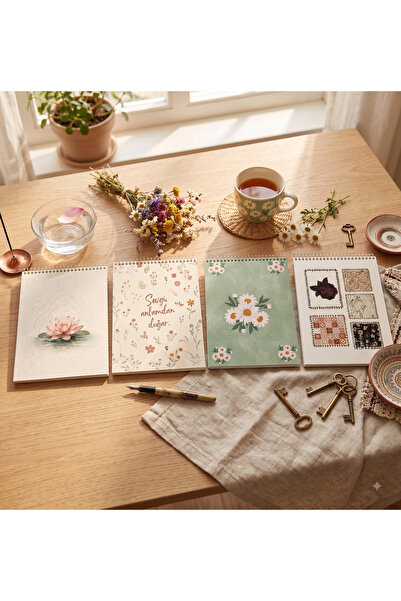 Bilgelik Mayası A5 Spiralli Defter Set-4'lü
