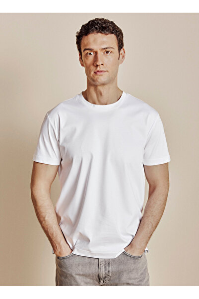 BROOKS BROTHERS Beyaz Erkek T-Shirt BBFW25MTS003