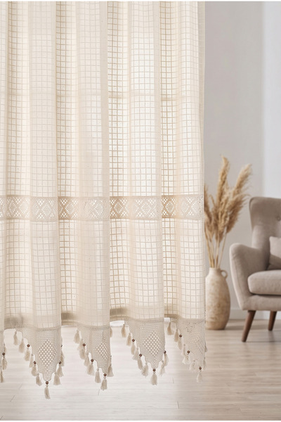 St Shopyteks Monika Lace Curtain – Authentic Cotton Decorative Curtain for Li...