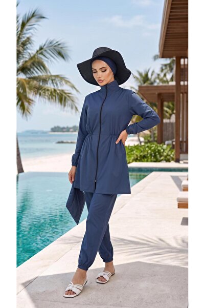 new ats Atlas Elastic Waist Modest Hijab Swimsuit 4-Piece Set with Bag and Bo...