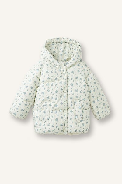 DeFacto Floral Inflatable Hooded Coat Baby Girl H3635A526Au