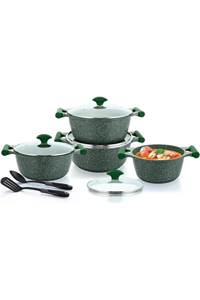 Prestige Essential 10 pcs Cookware Sets | Granite Stone Pots and Pans Set | G...