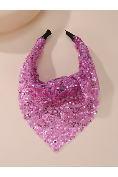 Take Two By Styli Girls Purple Sequin Headband