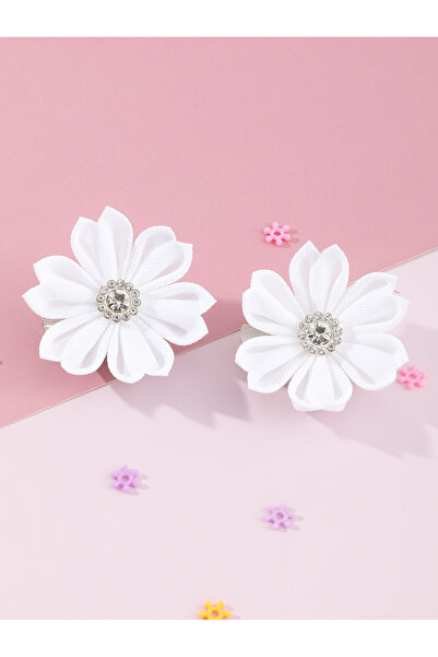 Take Two By Styli Pack of 2 - Girls White Floral Hair Clips