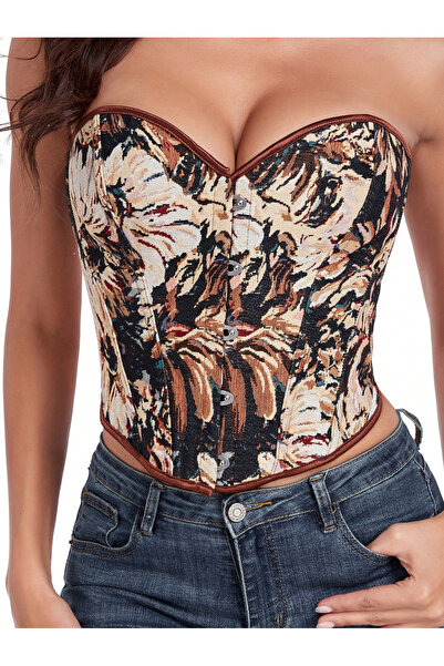 Take Two By Styli Jacquard Body Corset Shaping Top