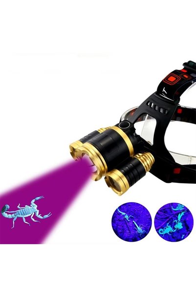 choice2 Upgraded Version Powerful 3-head LED Headlamp White/UV Light Scorpion...
