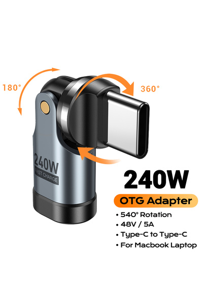 Choice1 Black AUFU 240W USB C to Type C OTG Adapter PD3.1 5A Fast Charge Cabl...