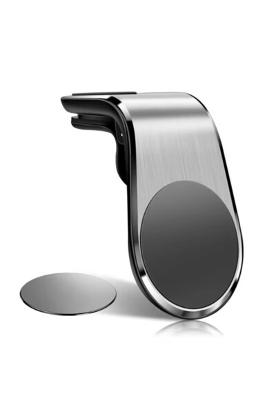 choice2 Silver Magnetic L-Type Universal Phone Holder in Car Phone Stand Clip...