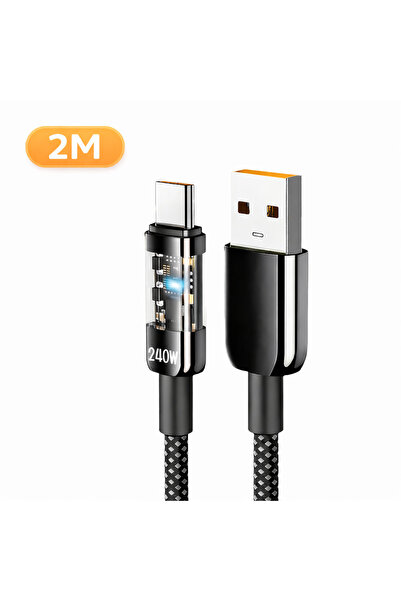 choice2 2M 240W USB C Cable Fast Charging Nylon Braided Type C to Type C USB ...