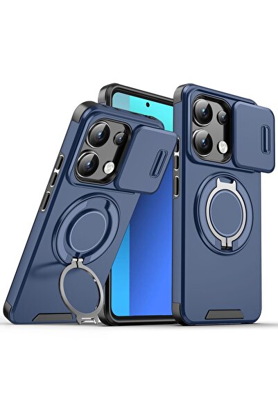 Choice10 OPPO A6 Pro 5G Pc + tpu Case & Holder LHZHTL blue Sliding Camera Len...