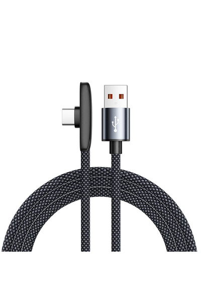choice2 Type-C to USB-A 2m black 100W USB Type C Fast Charging Cable 90 Degre...