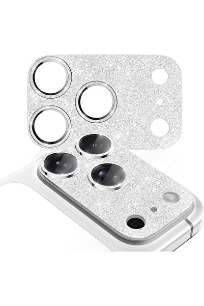 Choice8 Tempered glass iPhone 17 Pro Max 1PC Silver Glitter Integrated Camera...