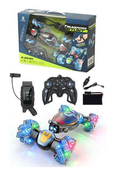 REZZOSS 4WD Gesture Control RC Stunt Car Toy – Transform Stunt Model 2.4GHz D...