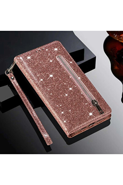 Choice Galaxy A52 (A52s) Rose gold Wallet Zipper Flip Leather Case For A05s A...