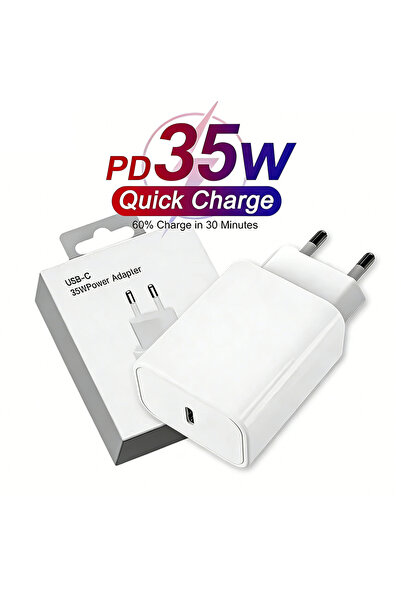 Choice EU Plug 35W EU Plug USB-C PD Fast Charger For iPhone 11 12 13 14 15 16...