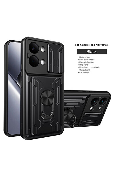 Choice6 Poco X8 Pro Max Black Heavy Duty Armor Case For Mi Poco X8 Pro Max Ca...