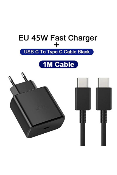 Choice black EU Charger and Cable 45W PD Super Fast Charger for for S24 Ultra...