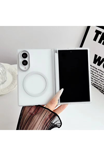 Choice1 Galaxy Z Fold 8 WHITE VanTaCase Matte Frosted Magnetic Ring Case for ...