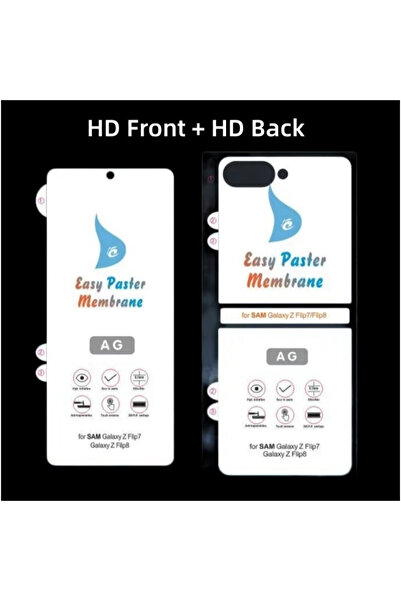 Choice14 Galaxy Z Flip 8 2PCS Matte Set Original HD Matte UNBreakable Membran...
