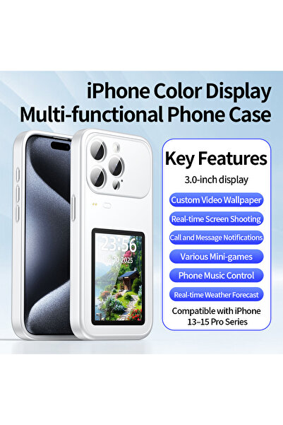 Choice7 iPhone17 Pro Max WHITE Dynamic Phone Case, Photo Transfer, Video Play...
