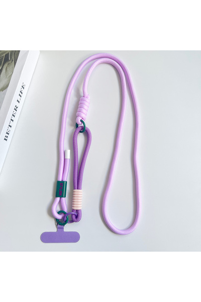 Choice9 Polyester / Nylon PURPLE Simple Two-in-one Mobile Phone Lanyard, Cros...