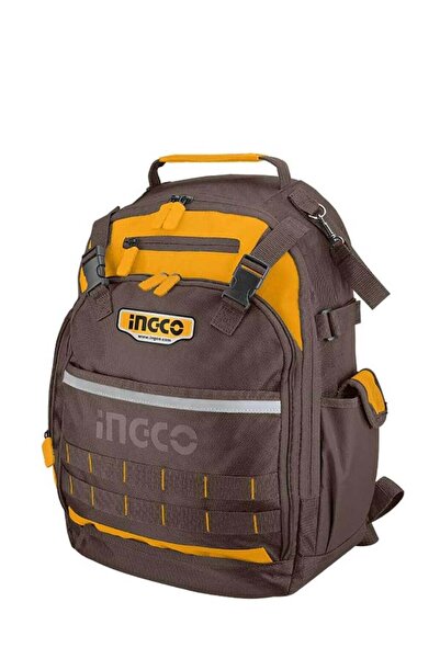Ingco HBP01028 Tool Backpack 38x17x46cm, Heavy-Duty Tool Storage Bag, Multipl...