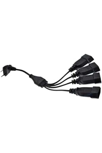 Generic EU 2-Pin Extension Cord 1-to-3 Splitter, Euro Male to 3 Female Power ...