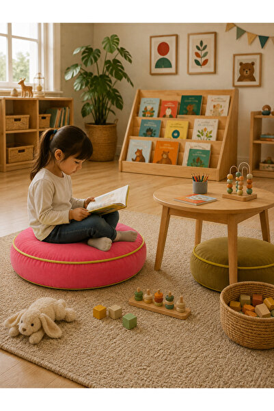 GAVİLLA Oyun Minderi Kreş Minderi Okuma Minderi Oturma Minderi Montessori Pil...