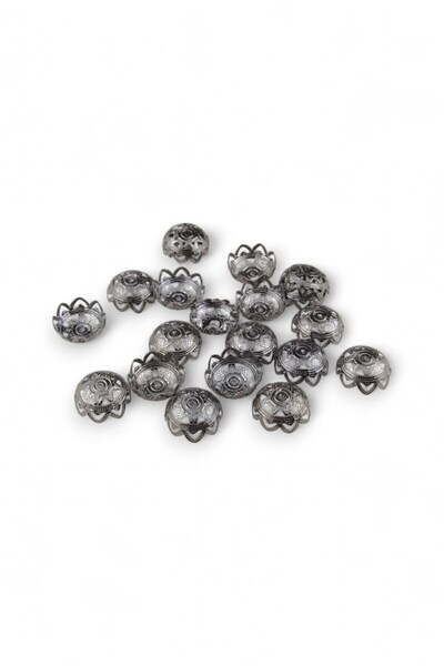 Serhat Aksesuar ve El İşçilik Circular Patterned 25X8 mm Dome Model Metal Fla...