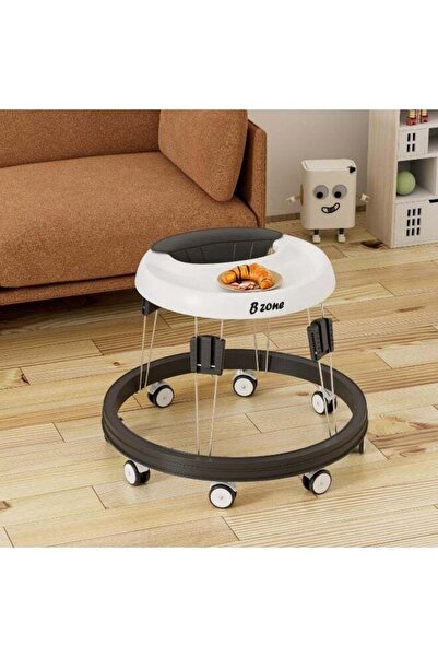 N.zone Multifunctional Foldable Baby Walker with 8 Swivel Wheels, 10-Level Ad...
