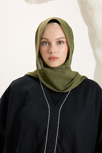 Qef Daily Cotton Şal Haki Yeşil