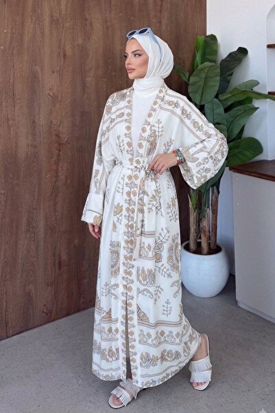 Şule Giyim Bohemian Inspired Kimono Mustard