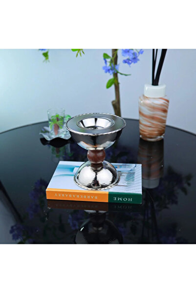 Al Hadaya Mall Stainless steel incense burner made of wood with an elegant de...