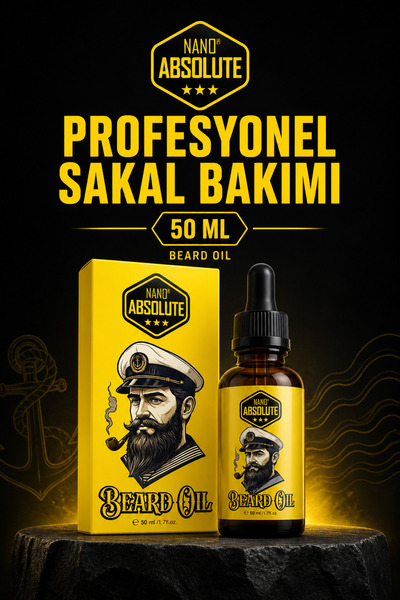 Nano Absolute Beard Oil 50 ml Damlalıklı Erkek Sakal Bakım Yağı